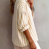Nora | Blouse Rayée Légère avec Col