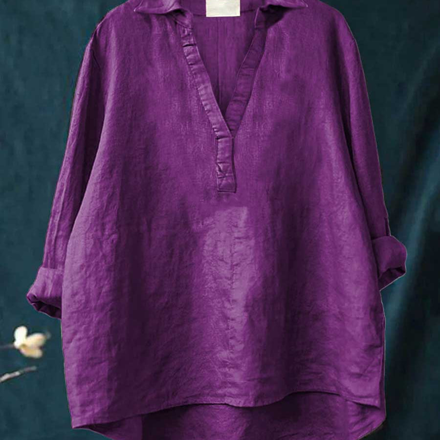 Andrea | Blouse d'été élégante en lin
