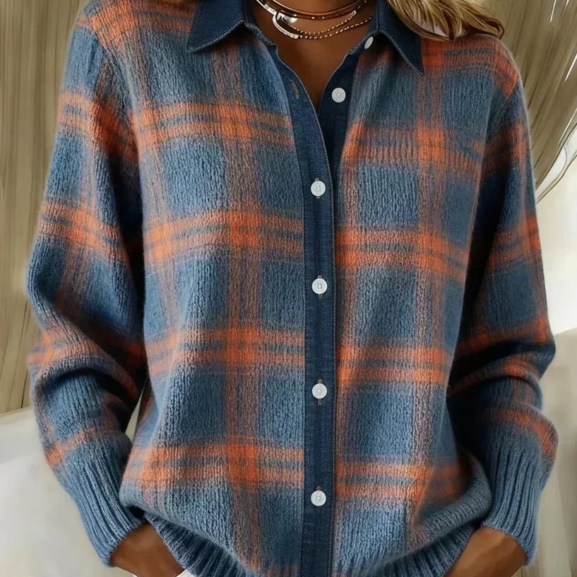 Clarisse | Pull à carreaux rétro