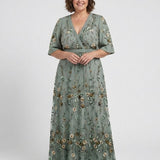 Élodie – Robe longue fleurie col V