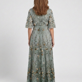 Élodie – Robe longue fleurie col V