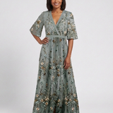Élodie – Robe longue fleurie col V