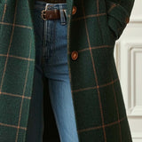 Élise | Manteau en Laine à Carreaux Classique