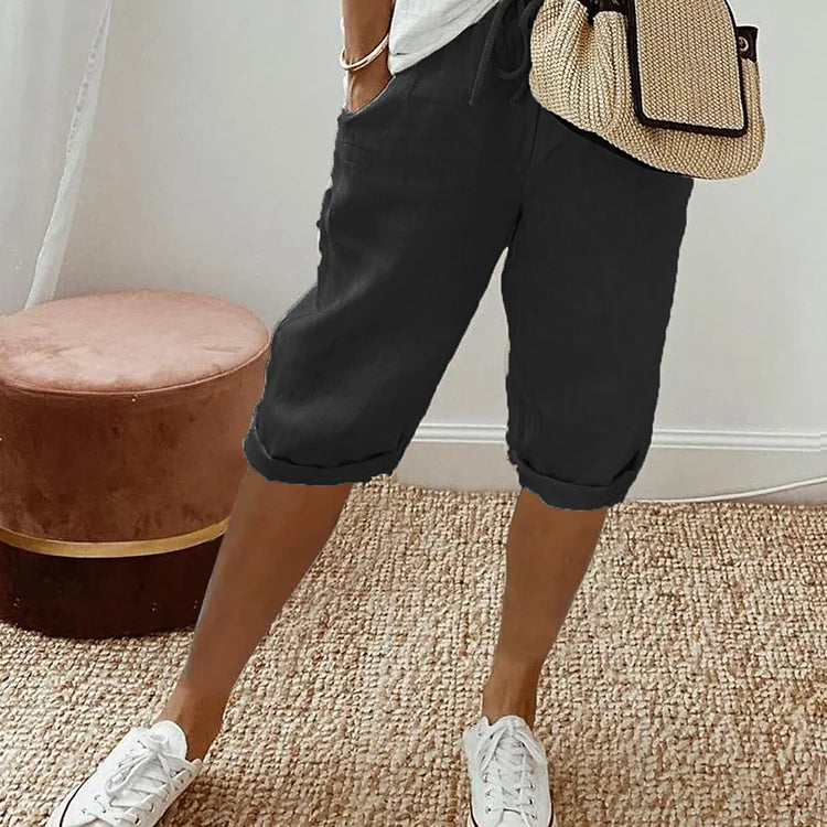 Laluna | Short femme en coton et lin